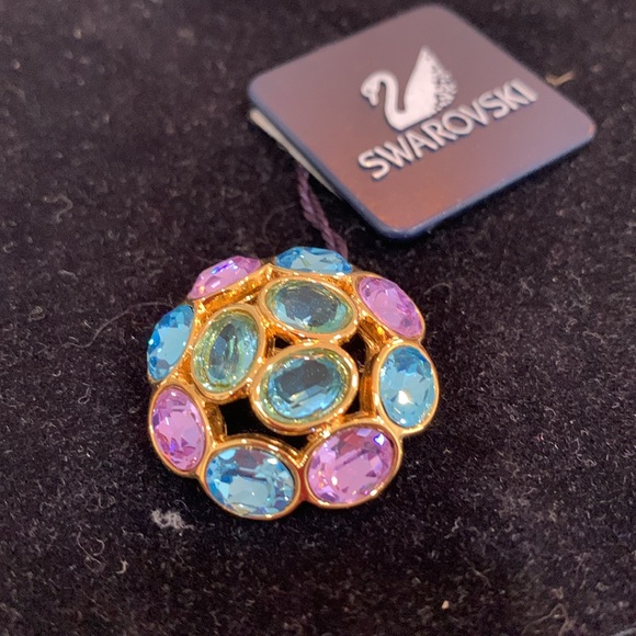 NWT Swarovski Multi color Crystal Brooch - Picture 2 of 4